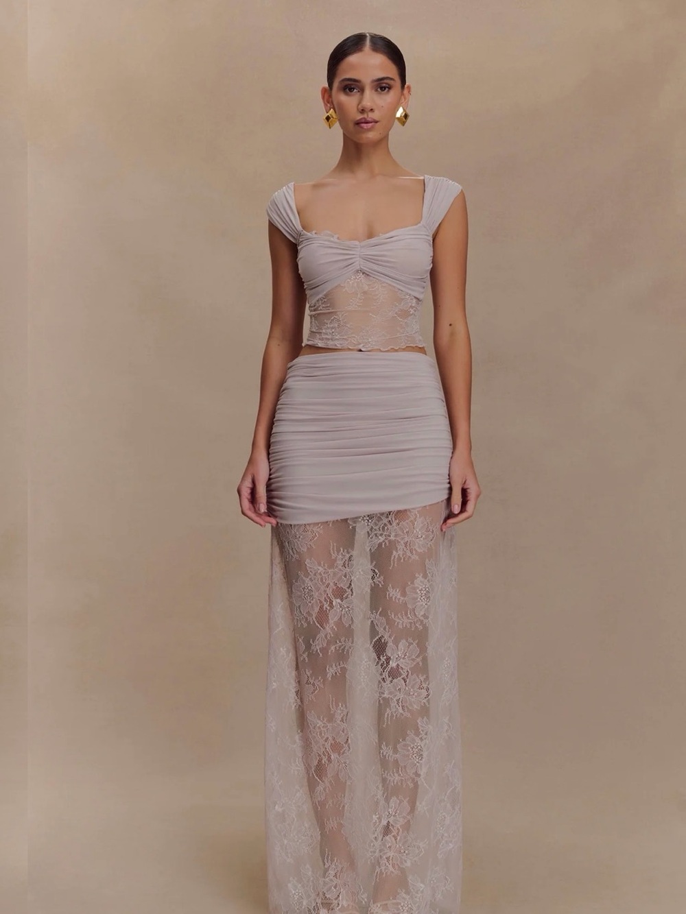 Meshki lilacMaxi Skirt